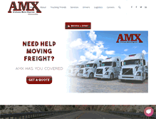 Tablet Screenshot of amxtrucking.com